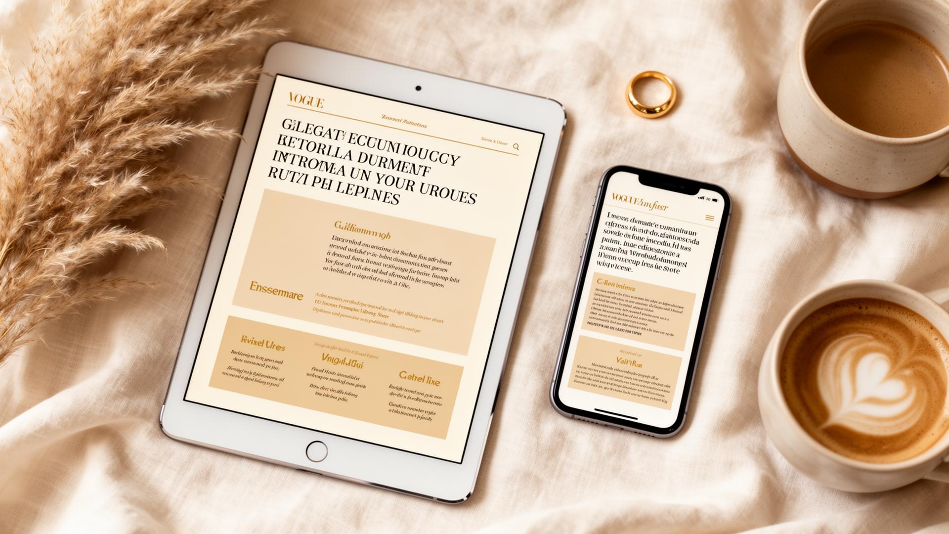 iPad and iPhone showing premium guide layouts